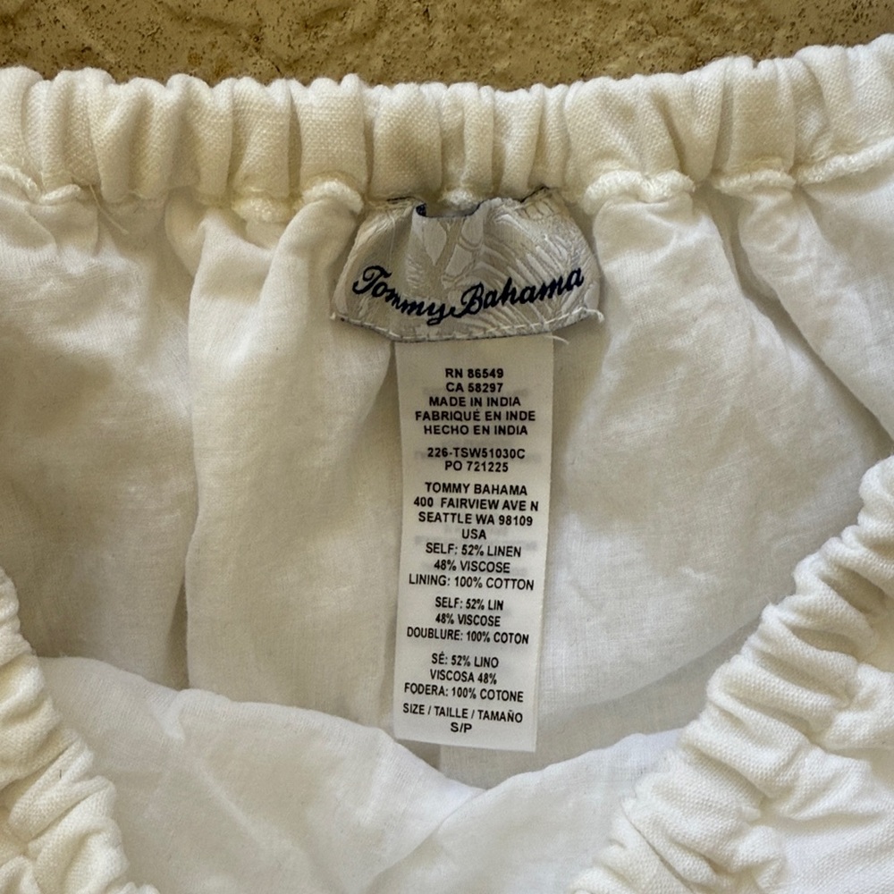 Tommy Bahama White Off-Shoulder Dress - Picture 3 of 10